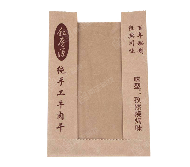 尖底開窗袋——牛肉干堅果零食包裝袋